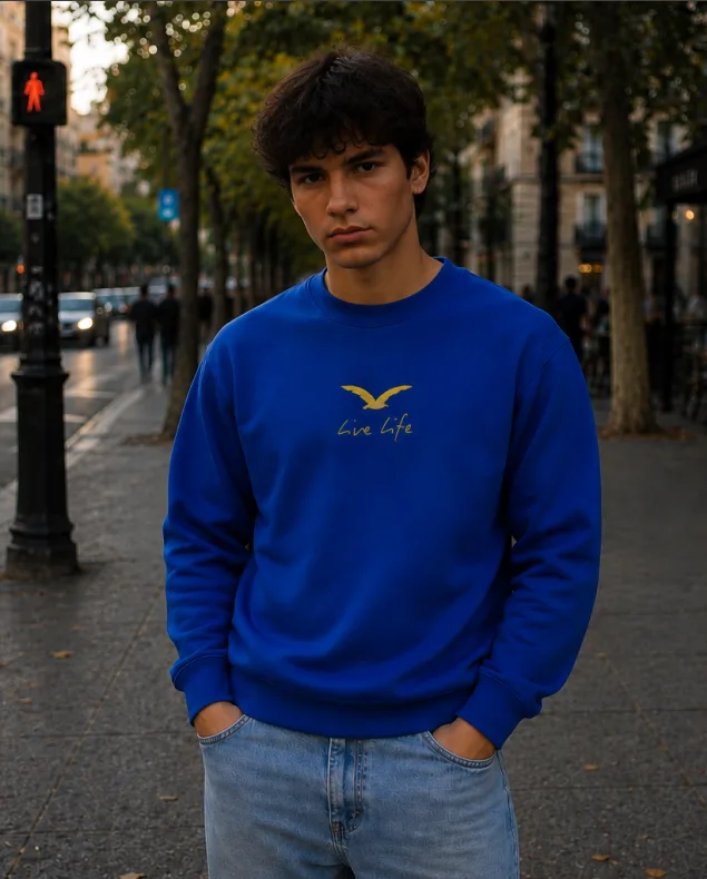Sudadera Live Life Azul